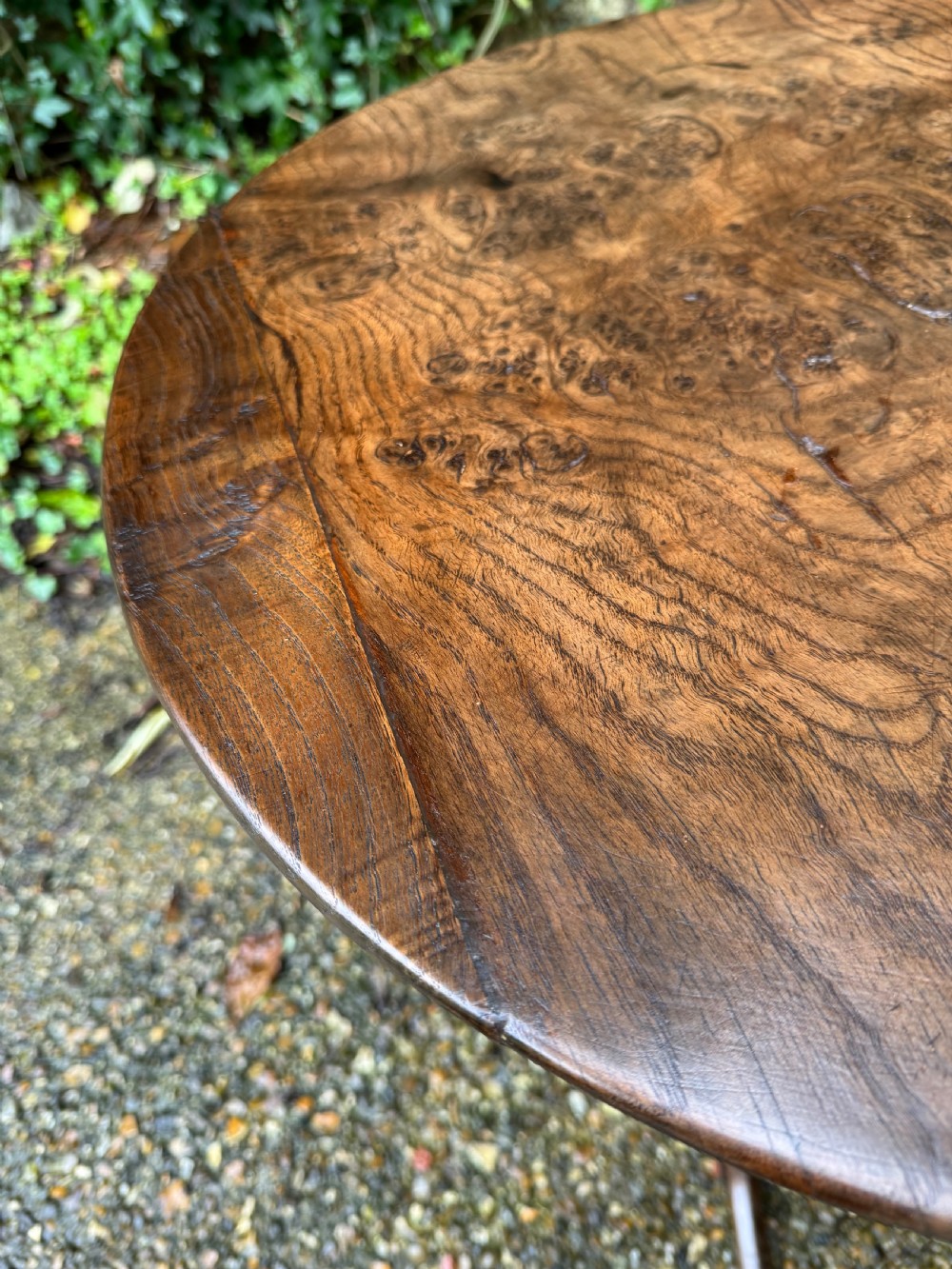 Antique Burr Oak Table View XXI