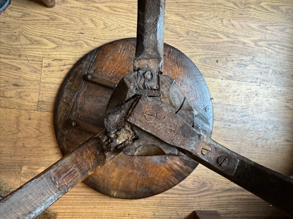 Antique Burr Oak Table View XXII