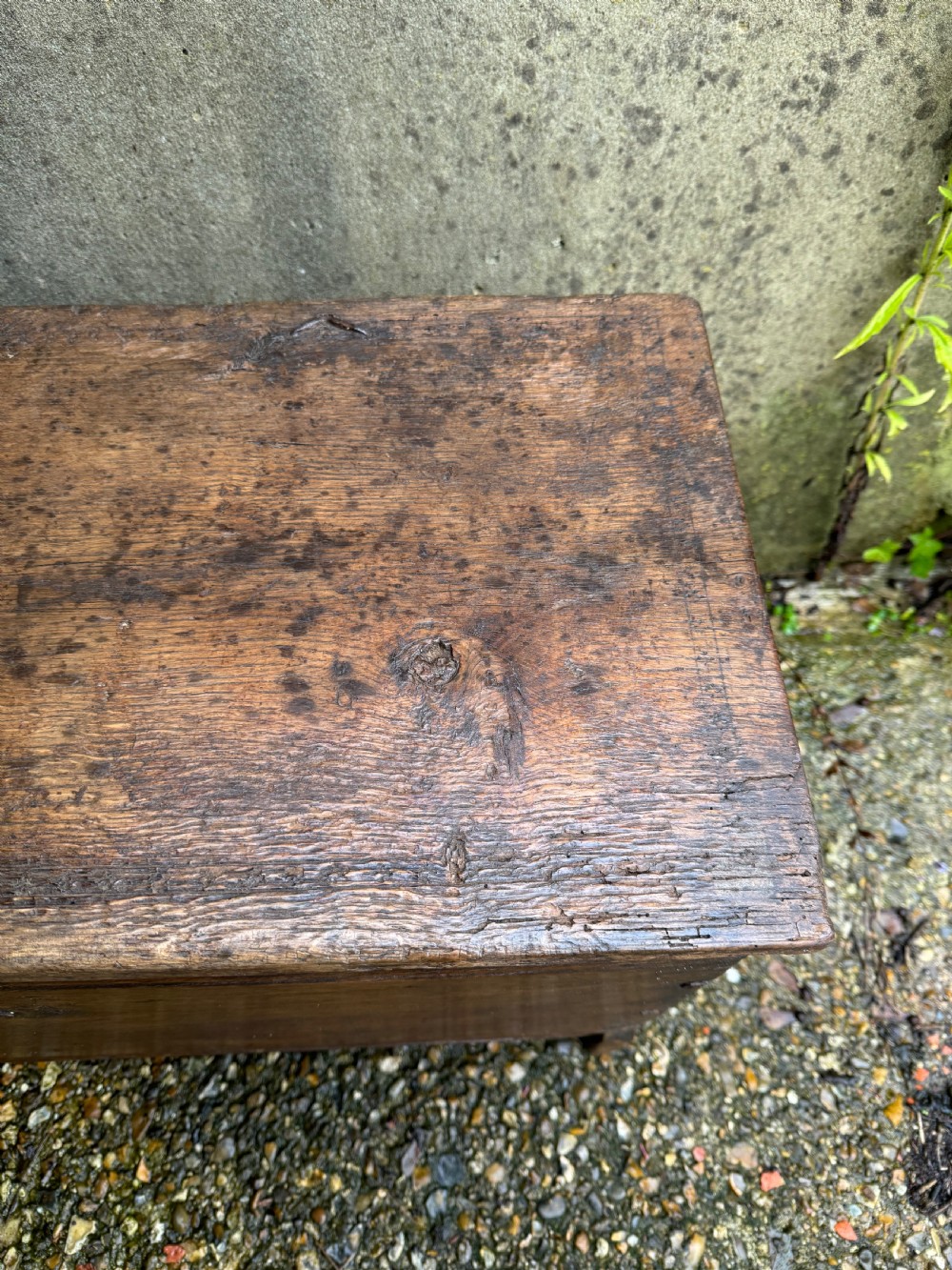 Early Oak Plank Coffer  View VIII