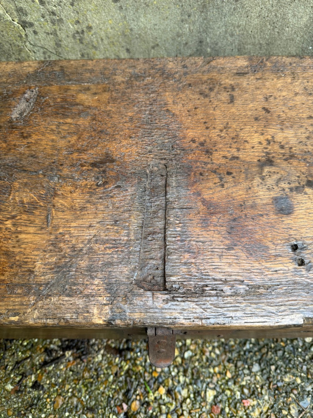 Early Oak Plank Coffer  View IX