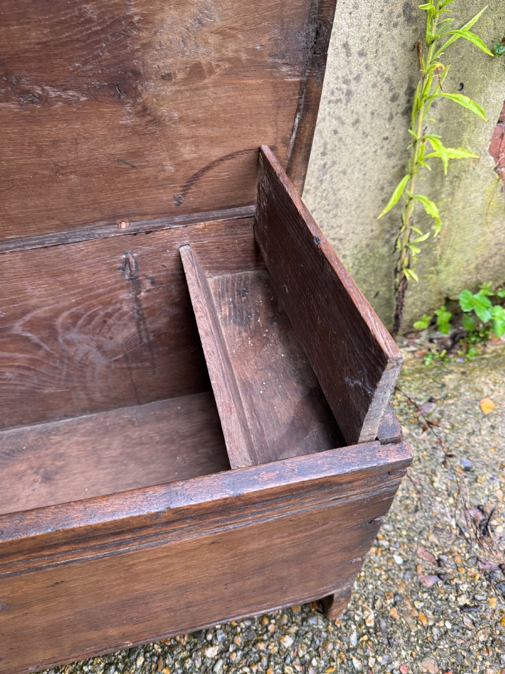 Early Oak Plank Coffer  View XII