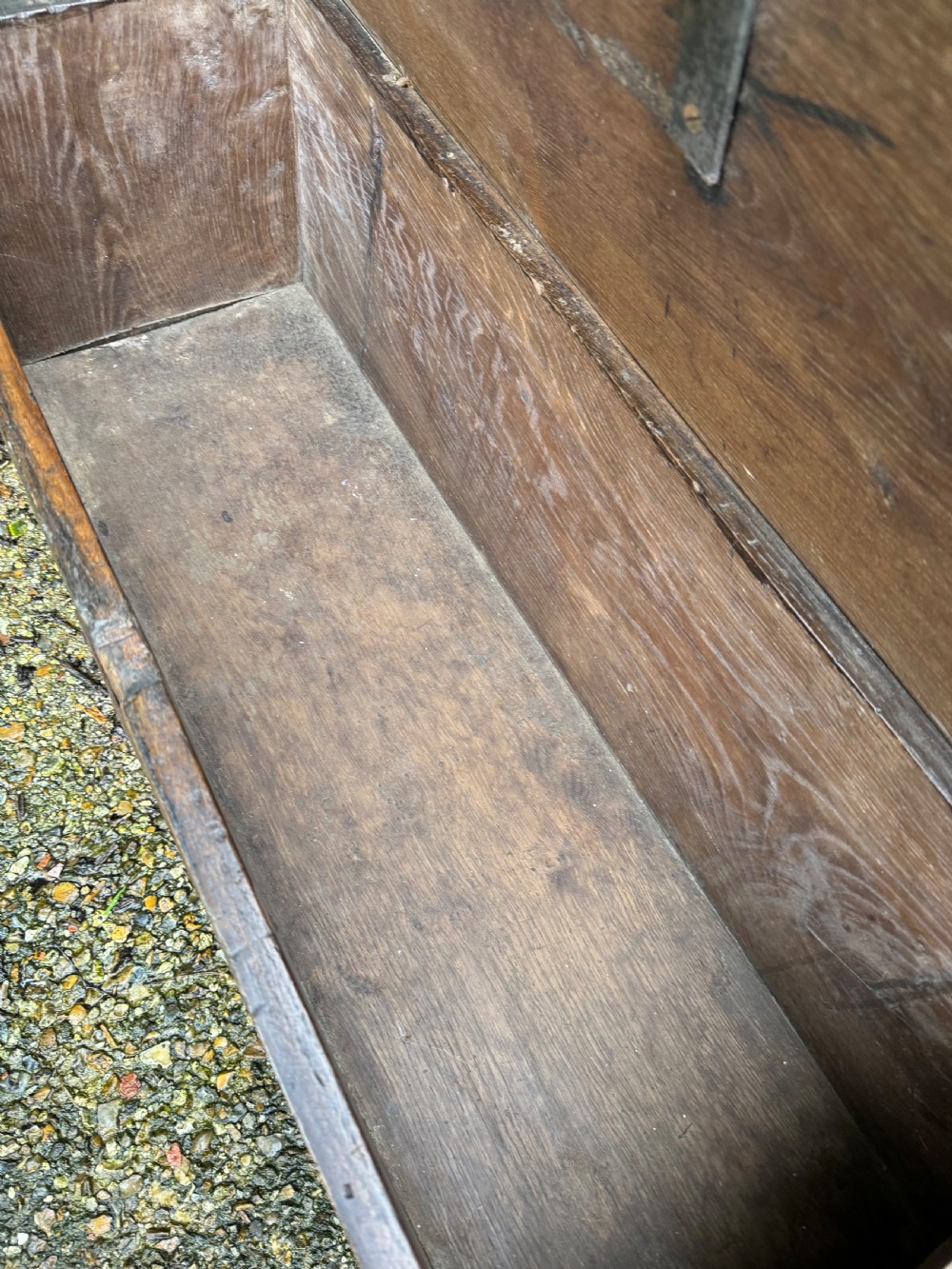 Early Oak Plank Coffer  View XV