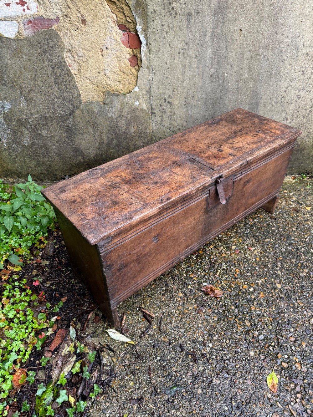 Early Oak Plank Coffer  View XVII