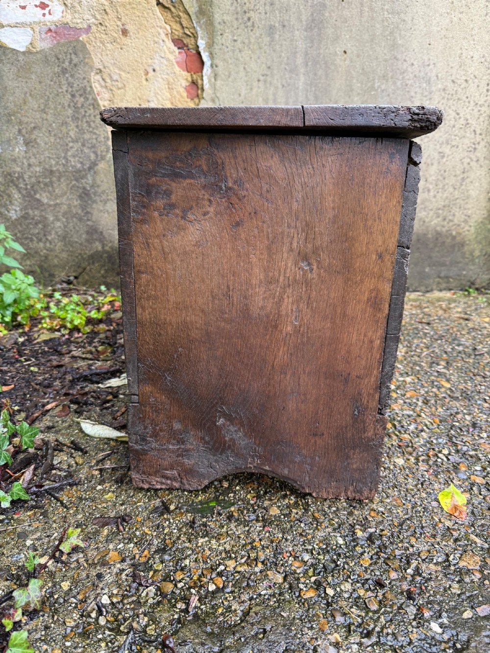 Early Oak Plank Coffer  View XVIII