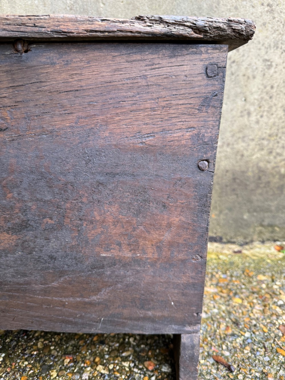 Early Oak Plank Coffer  View XXII