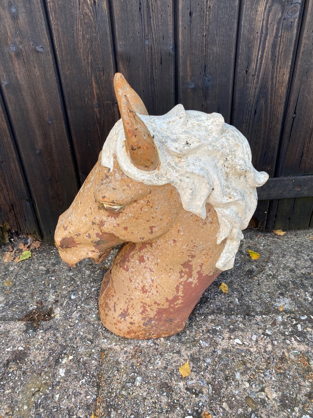 Antique Horses Head Sculpture  View VI