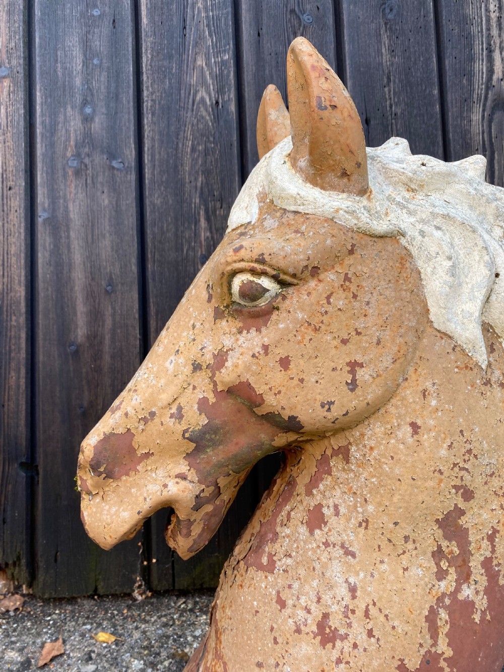 Antique Horses Head Sculpture  View IX