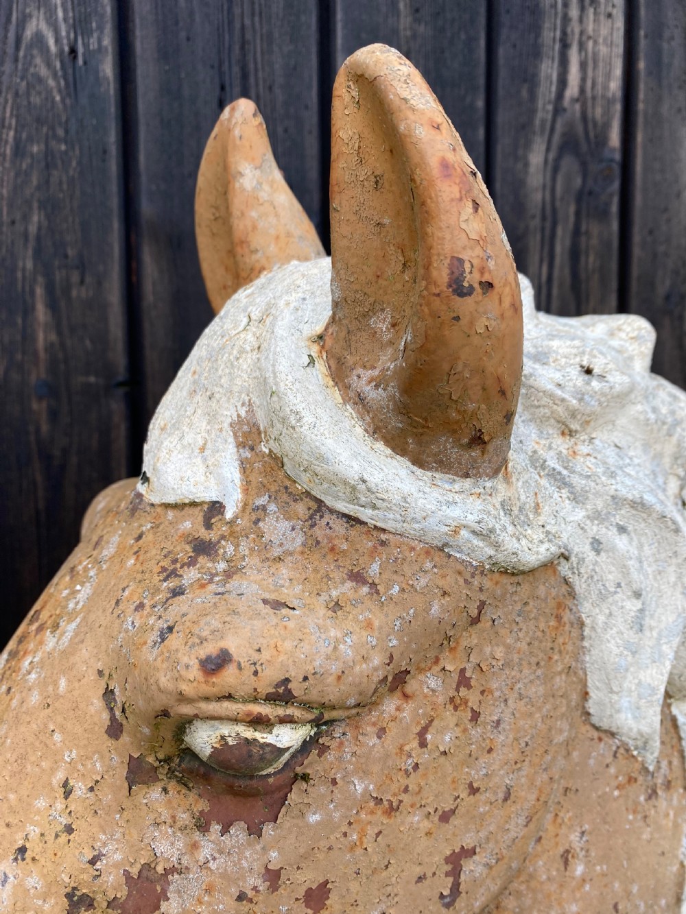Antique Horses Head Sculpture  View XI