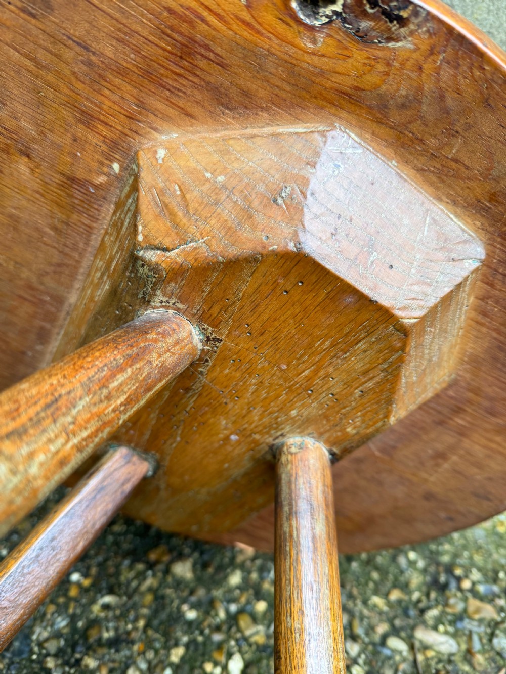 Antique Primitive Cricket Table View XI