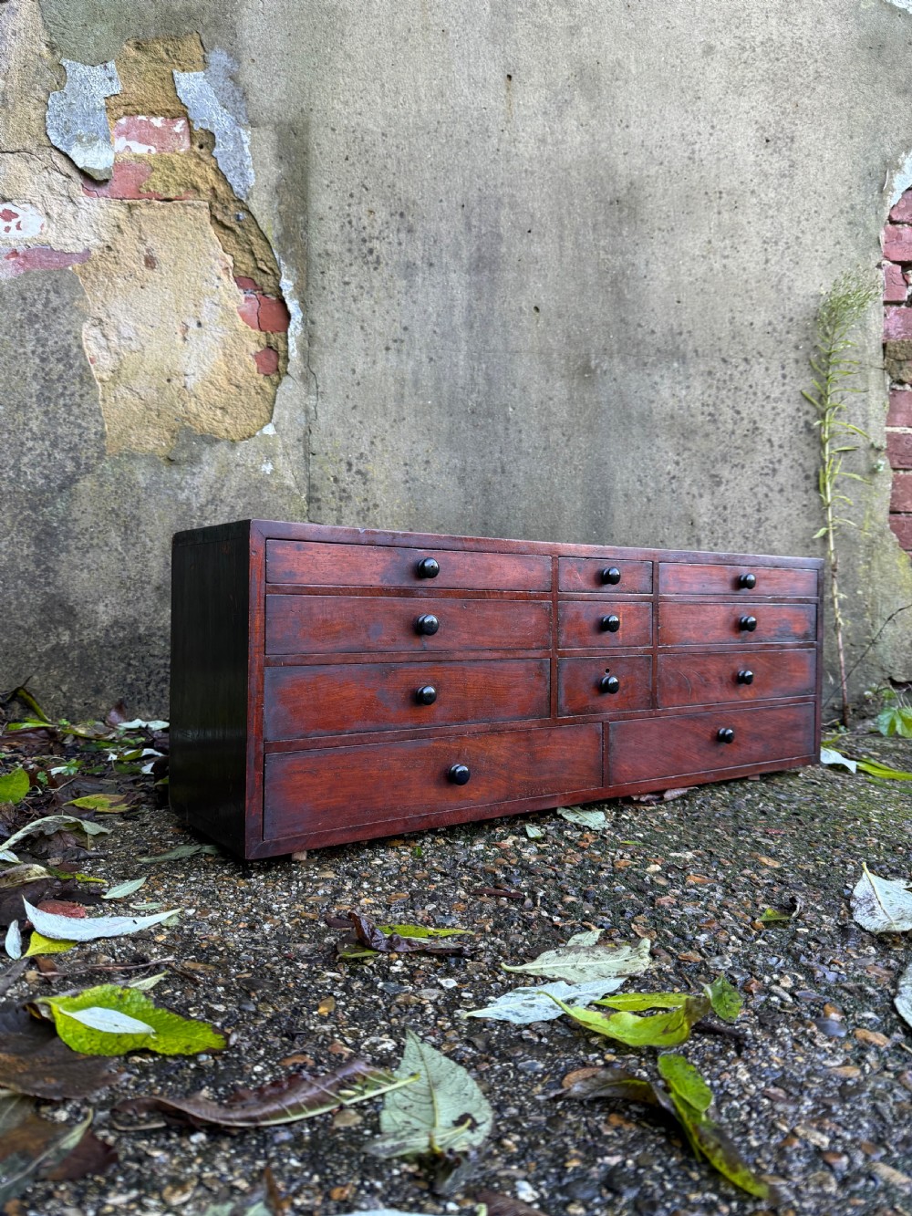 Antique Bank of Drawers 