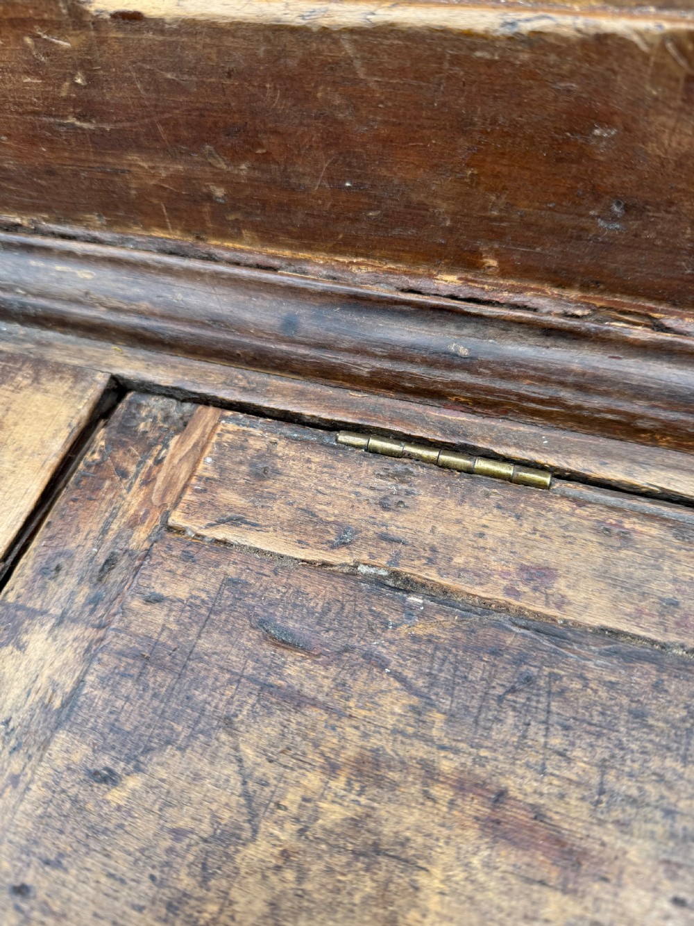 Antique Pine Box Settle View XIII