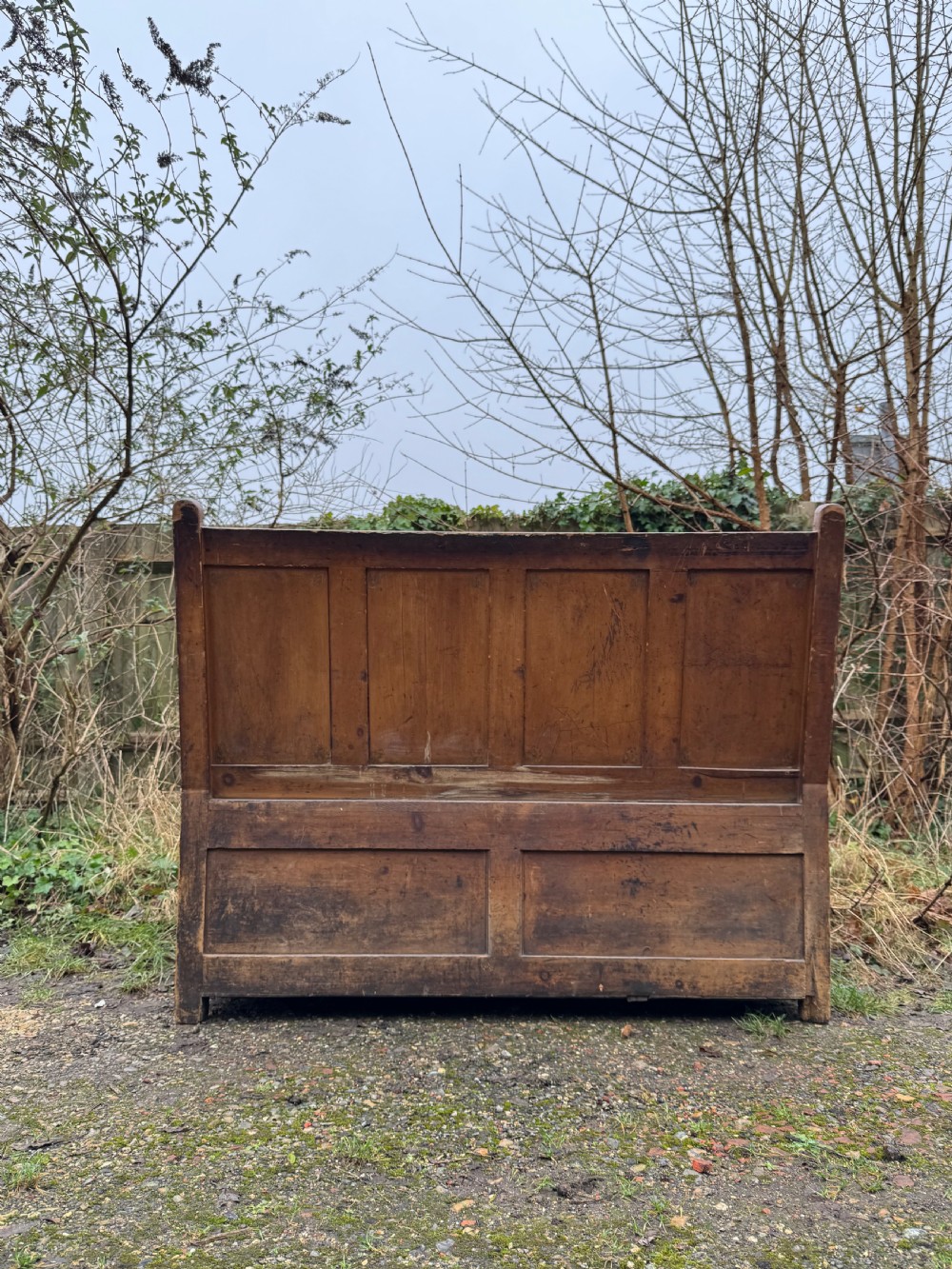 Antique Pine Box Settle View XVIII