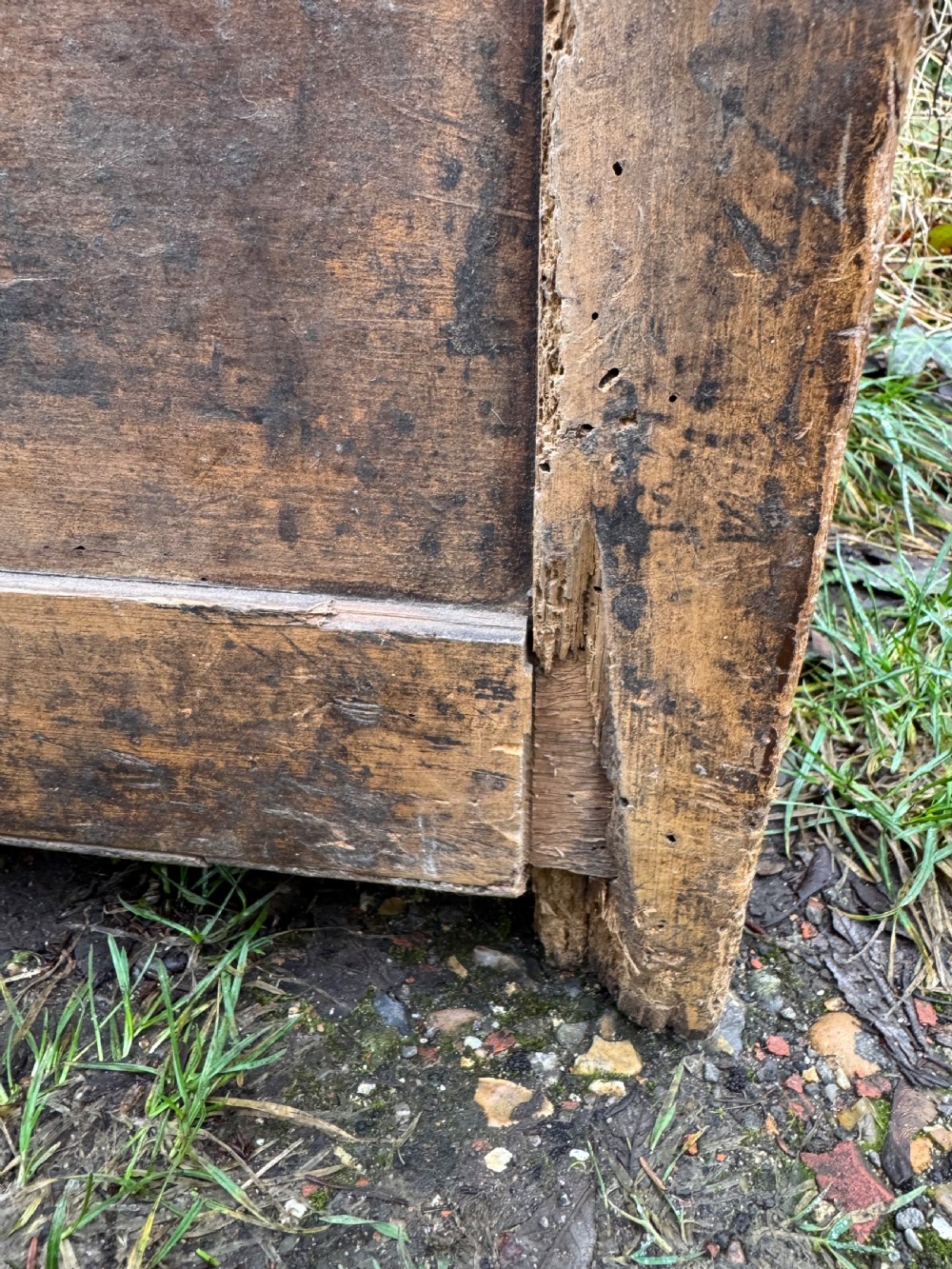 Antique Pine Box Settle View XIX