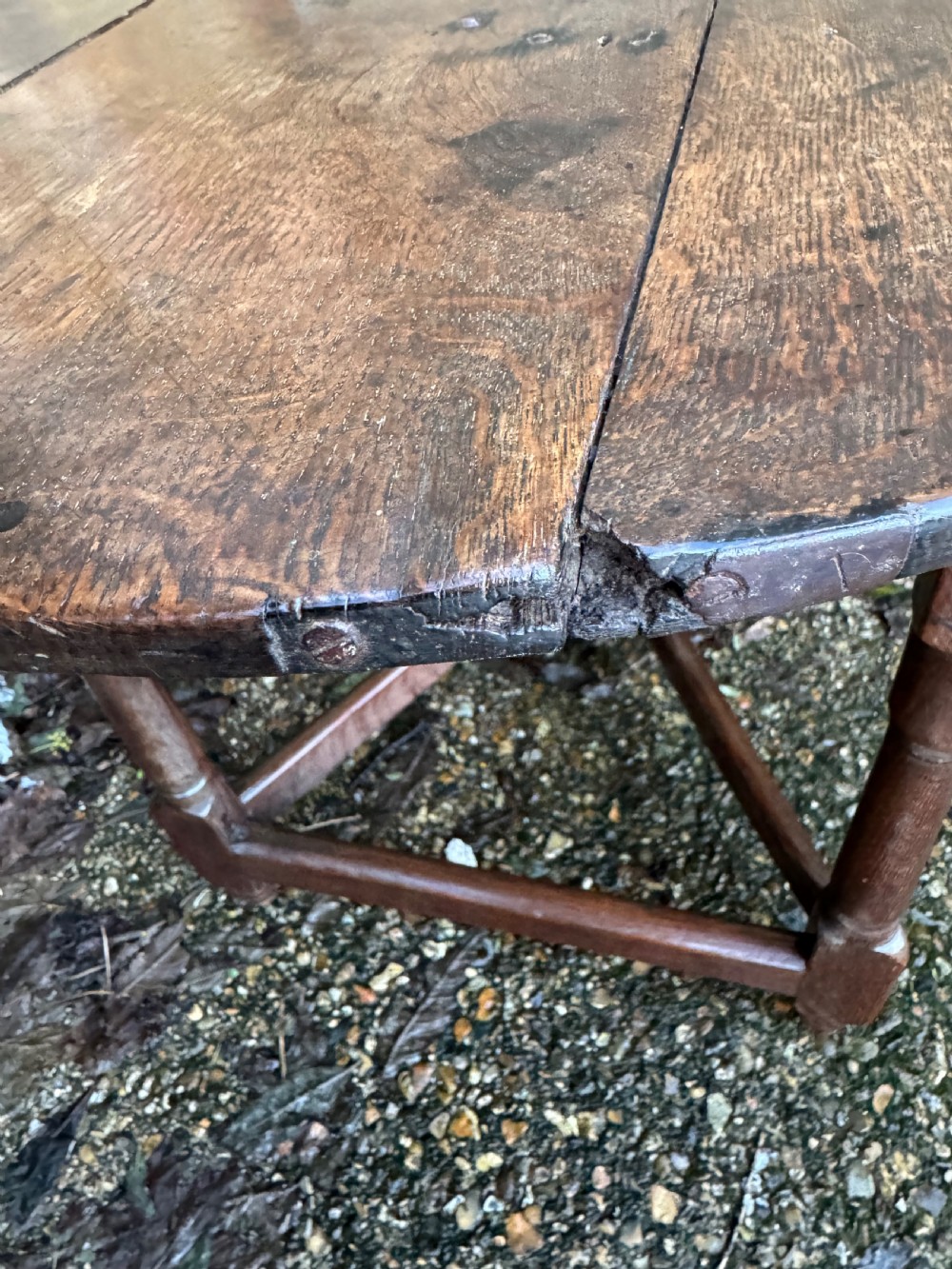Georgian Oak Cricket Table View XXI