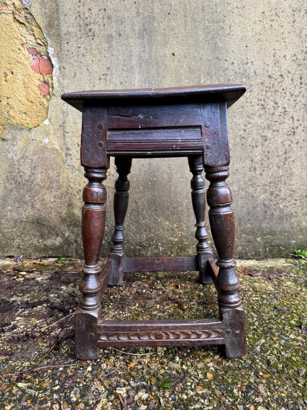 Early Oak Joint Stool View III