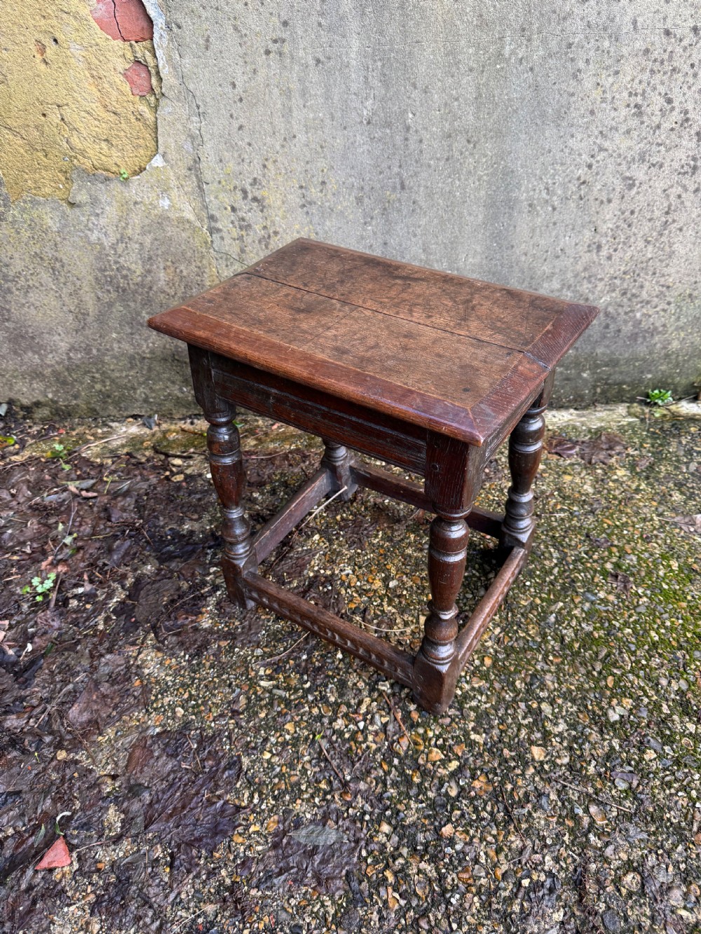Early Oak Joint Stool View IV