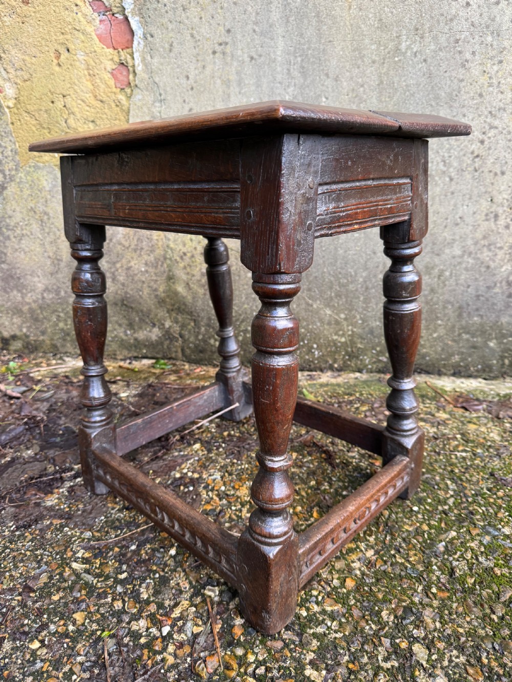 Early Oak Joint Stool View VII