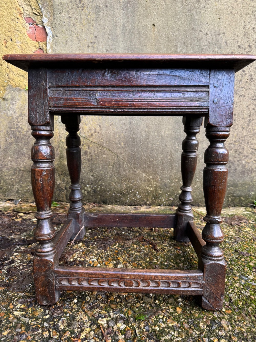 Early Oak Joint Stool View XI