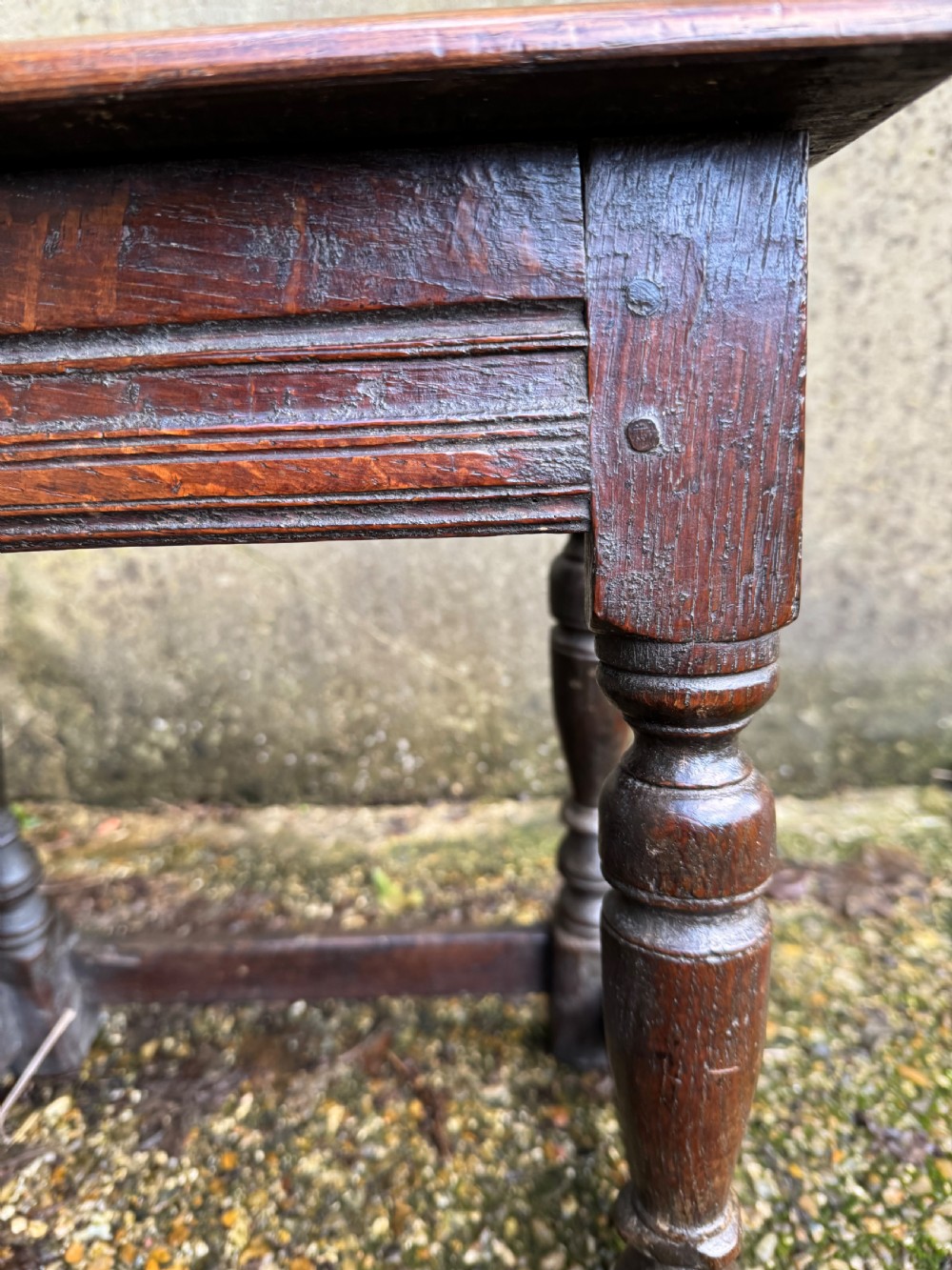 Early Oak Joint Stool View XII