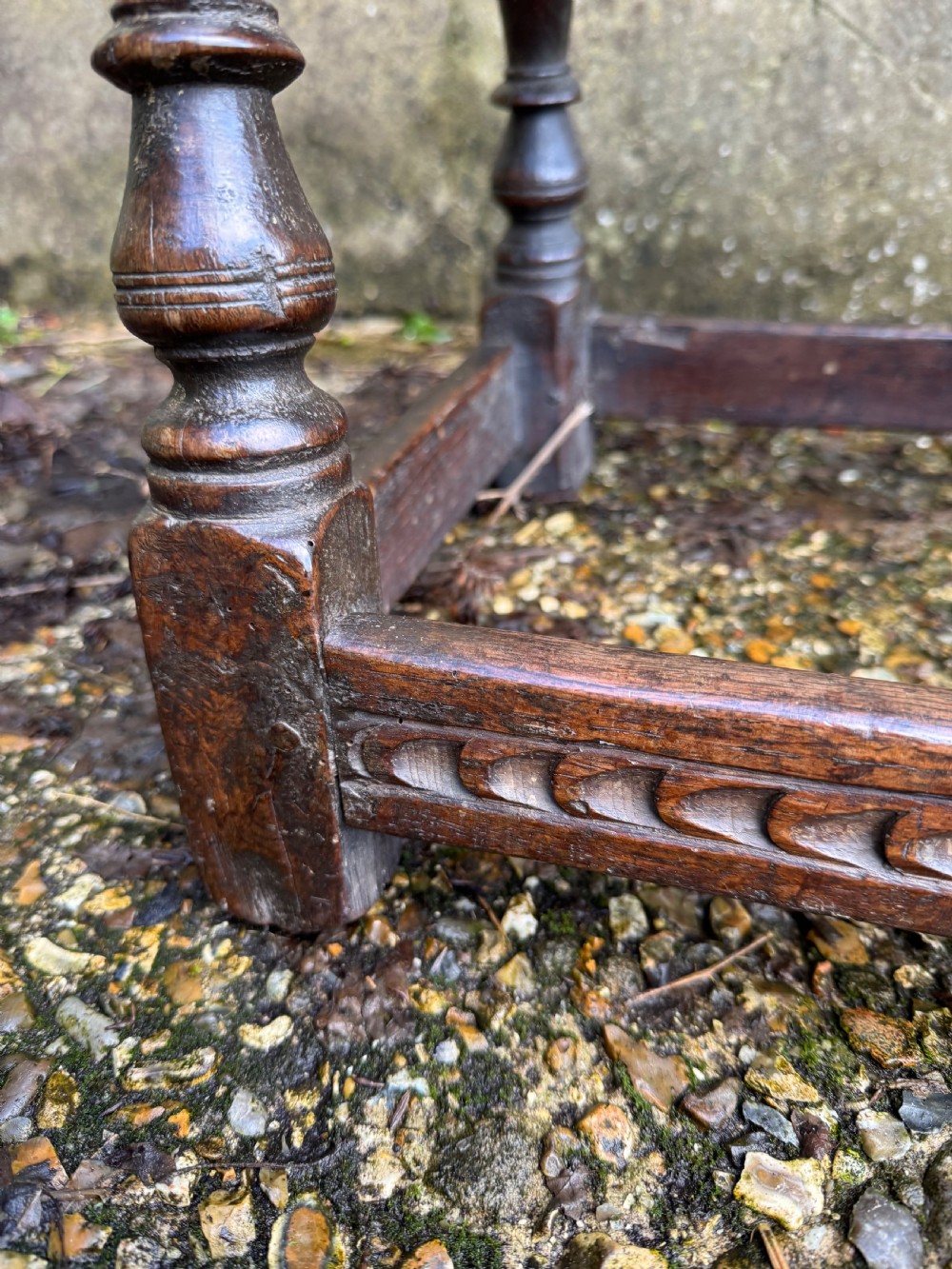 Early Oak Joint Stool View XV