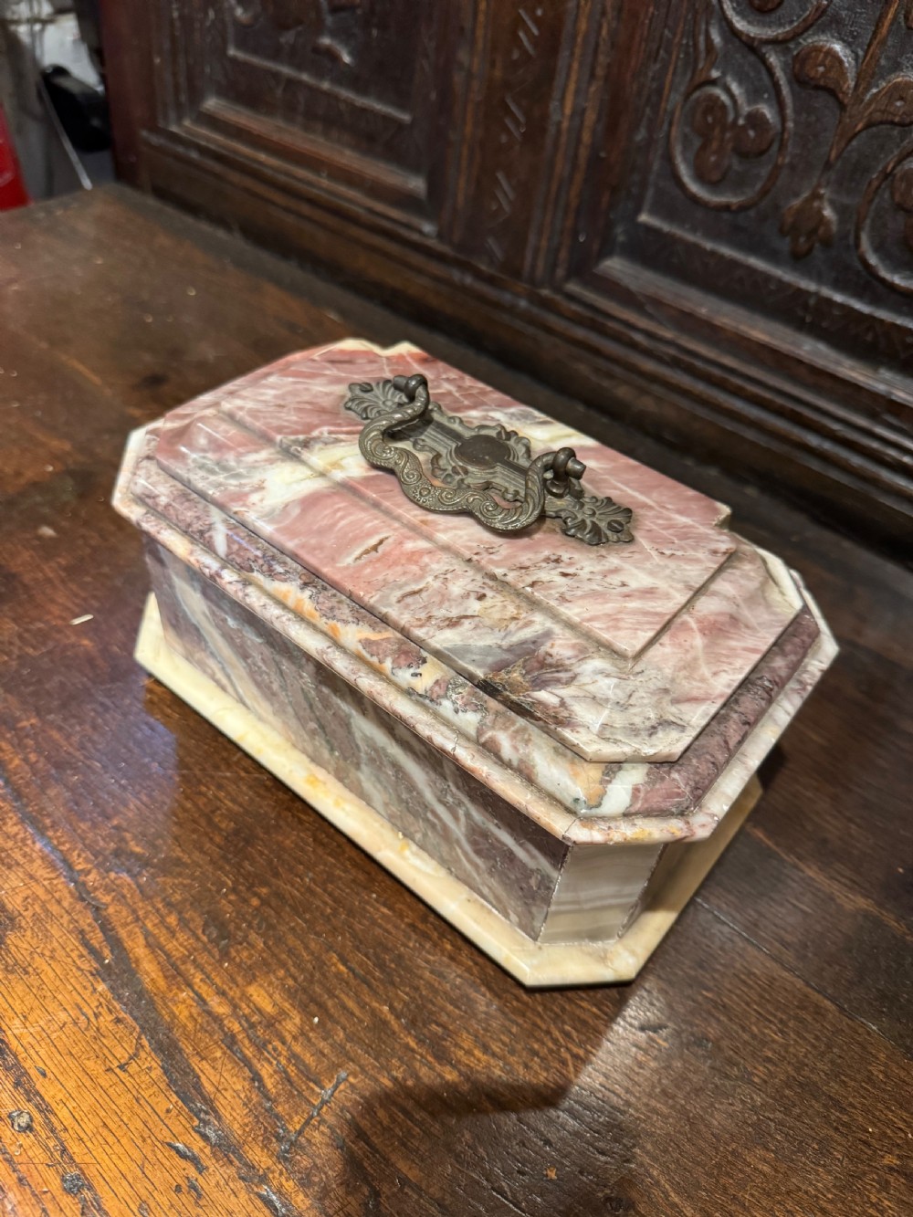 Antique Marble Casket View VI