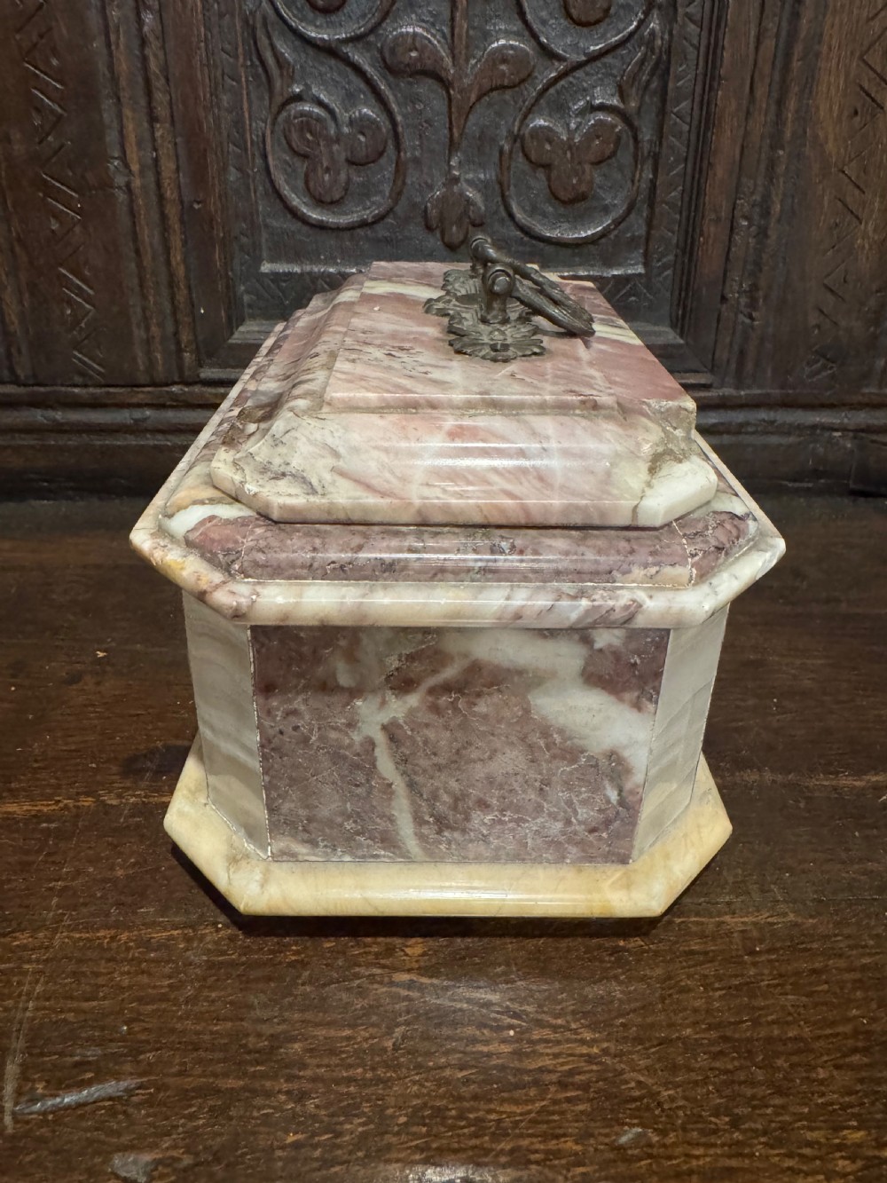 Antique Marble Casket View IX