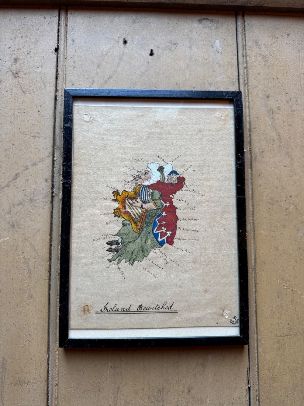 Set of Three  Watercolour Caricature Maps View III