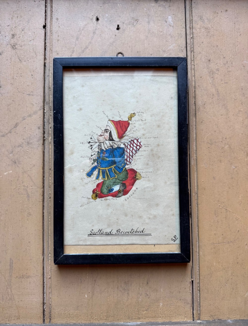 Set of Three  Watercolour Caricature Maps View IV