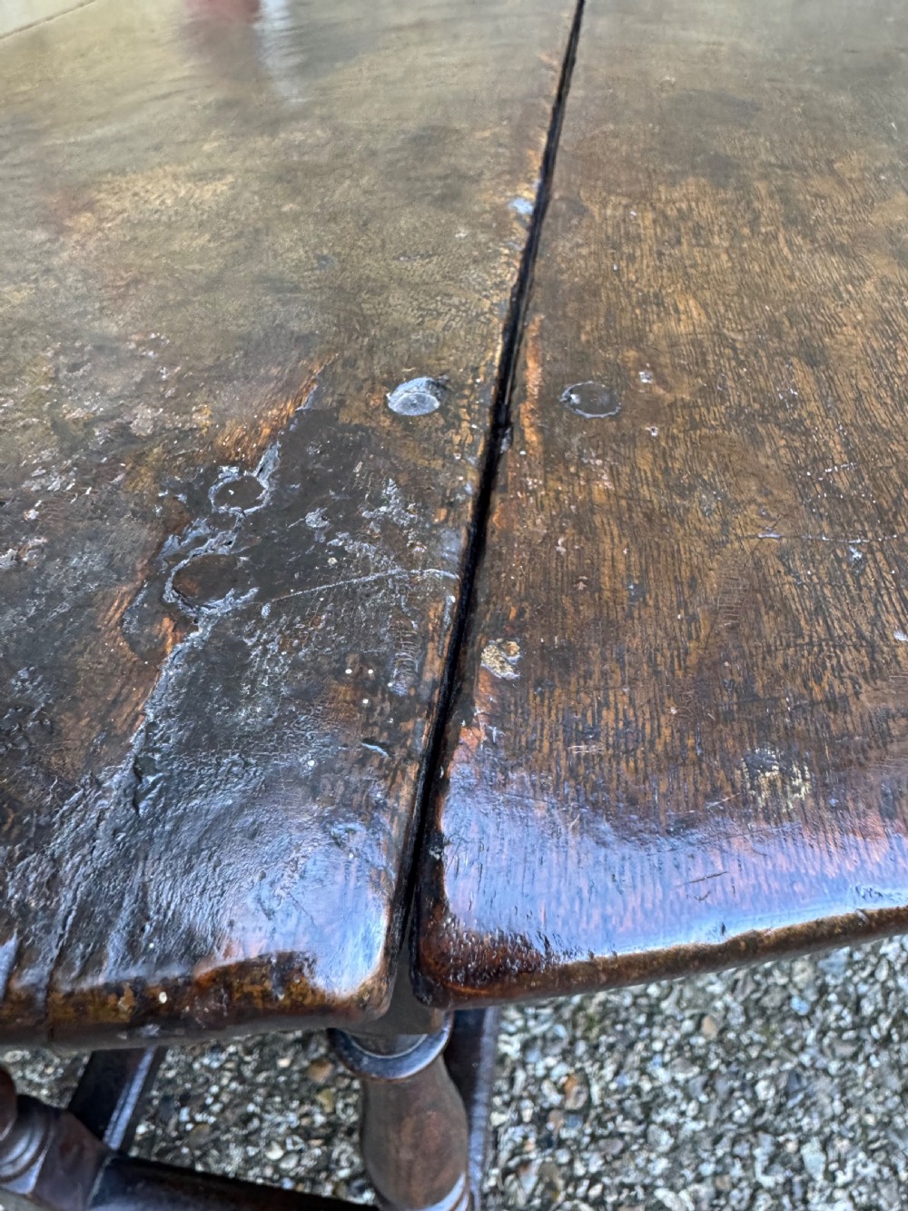 Early Oak Gateleg Table View XI