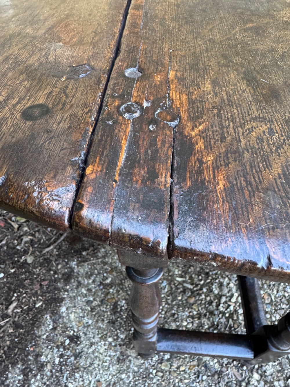 Early Oak Gateleg Table View XII