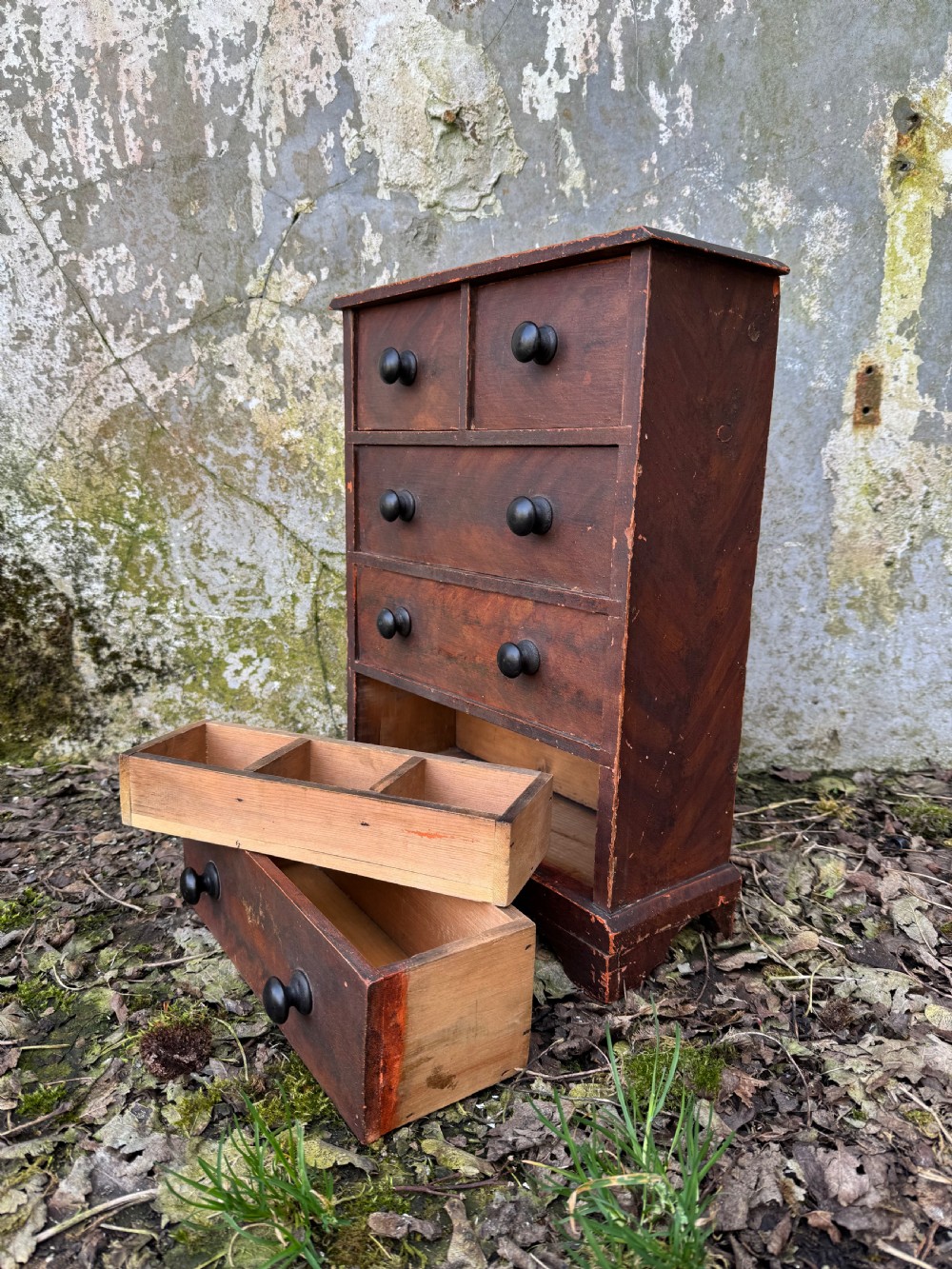 Antique Table Top Chest of Drawers  View XIII
