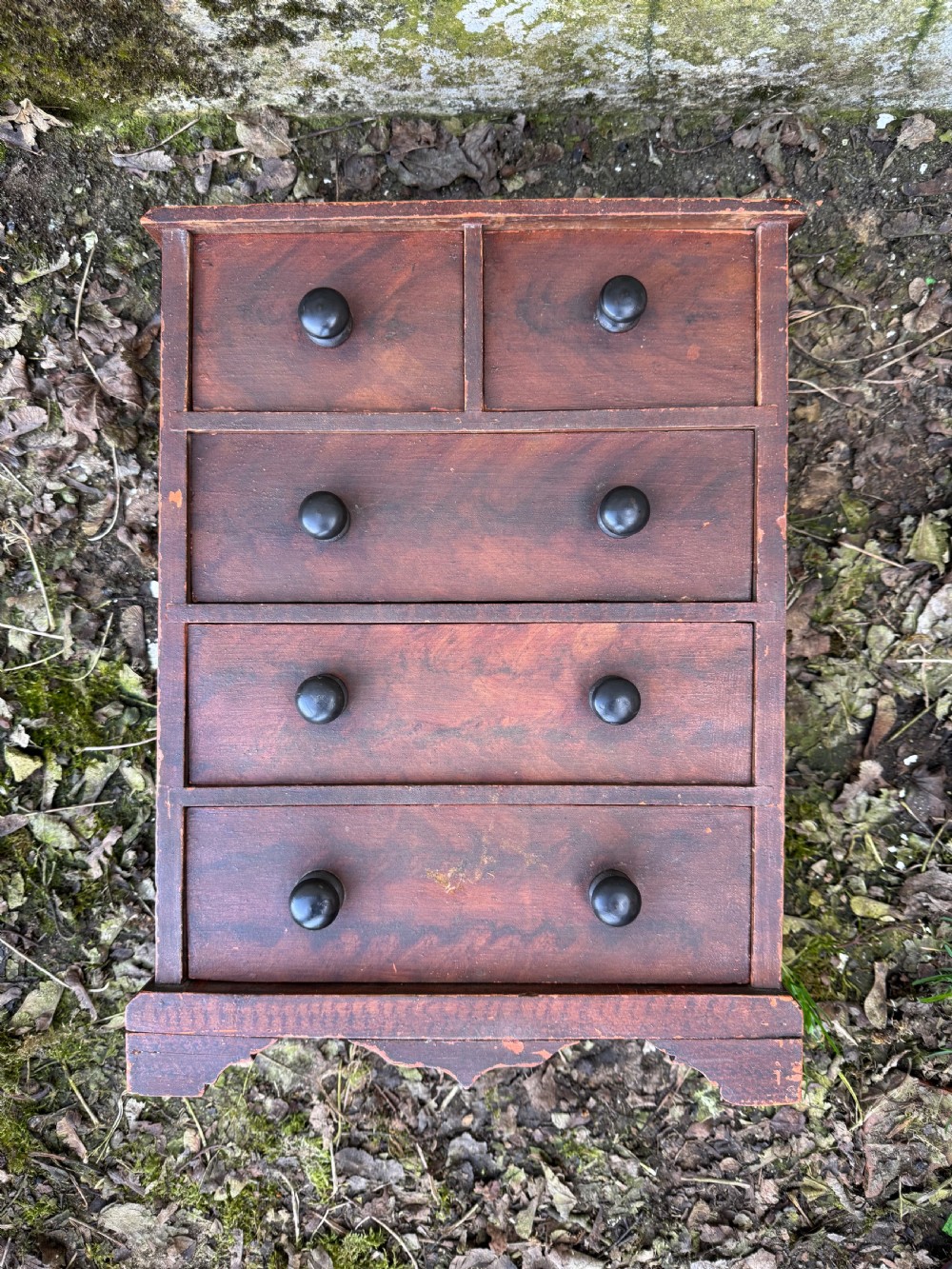 Antique Table Top Chest of Drawers  View XXIV