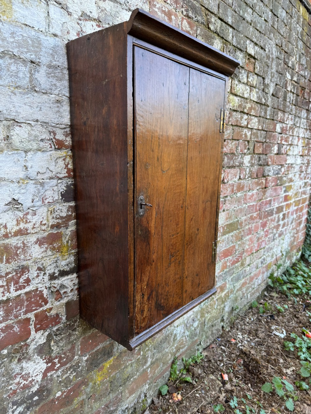 Early Oak Wall Cupboard  View V
