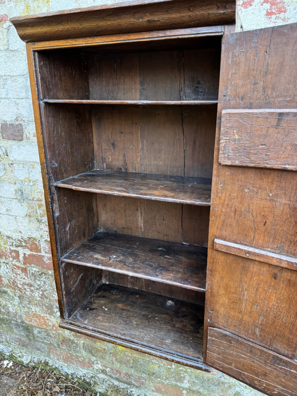 Early Oak Wall Cupboard  View XIX