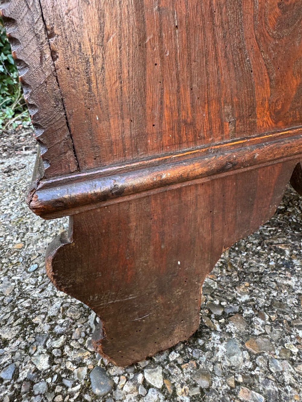 Antique Elm Plank Coffer View XXV
