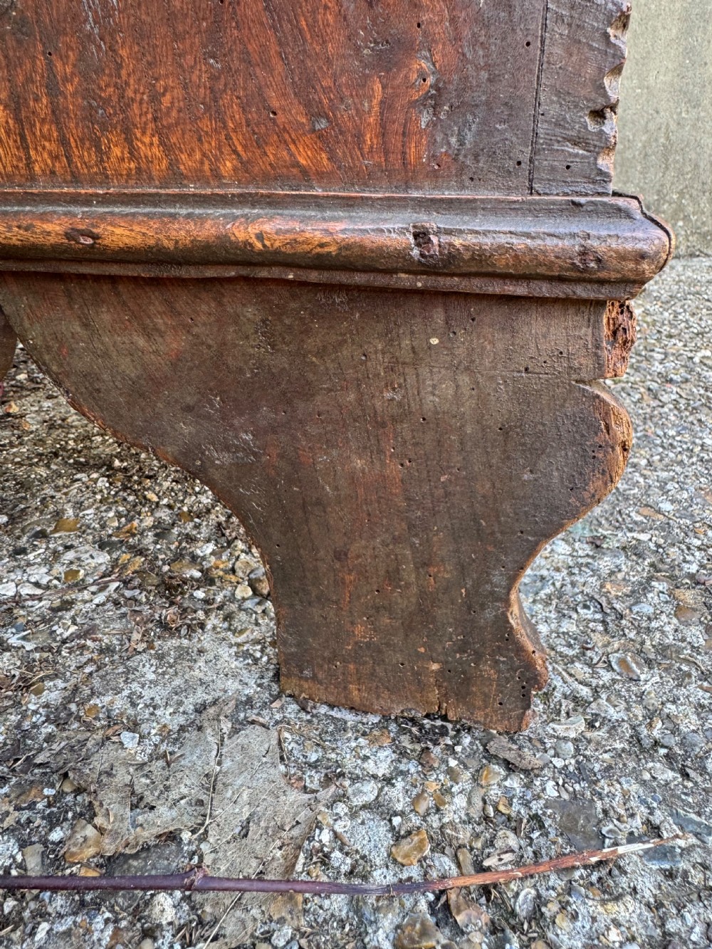 Antique Elm Plank Coffer View XXVIII