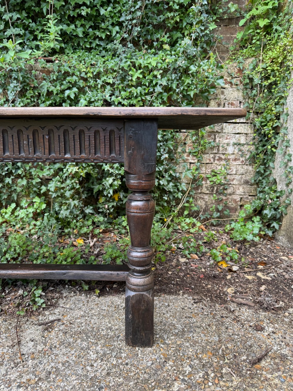 Antique Refectory Table View IX