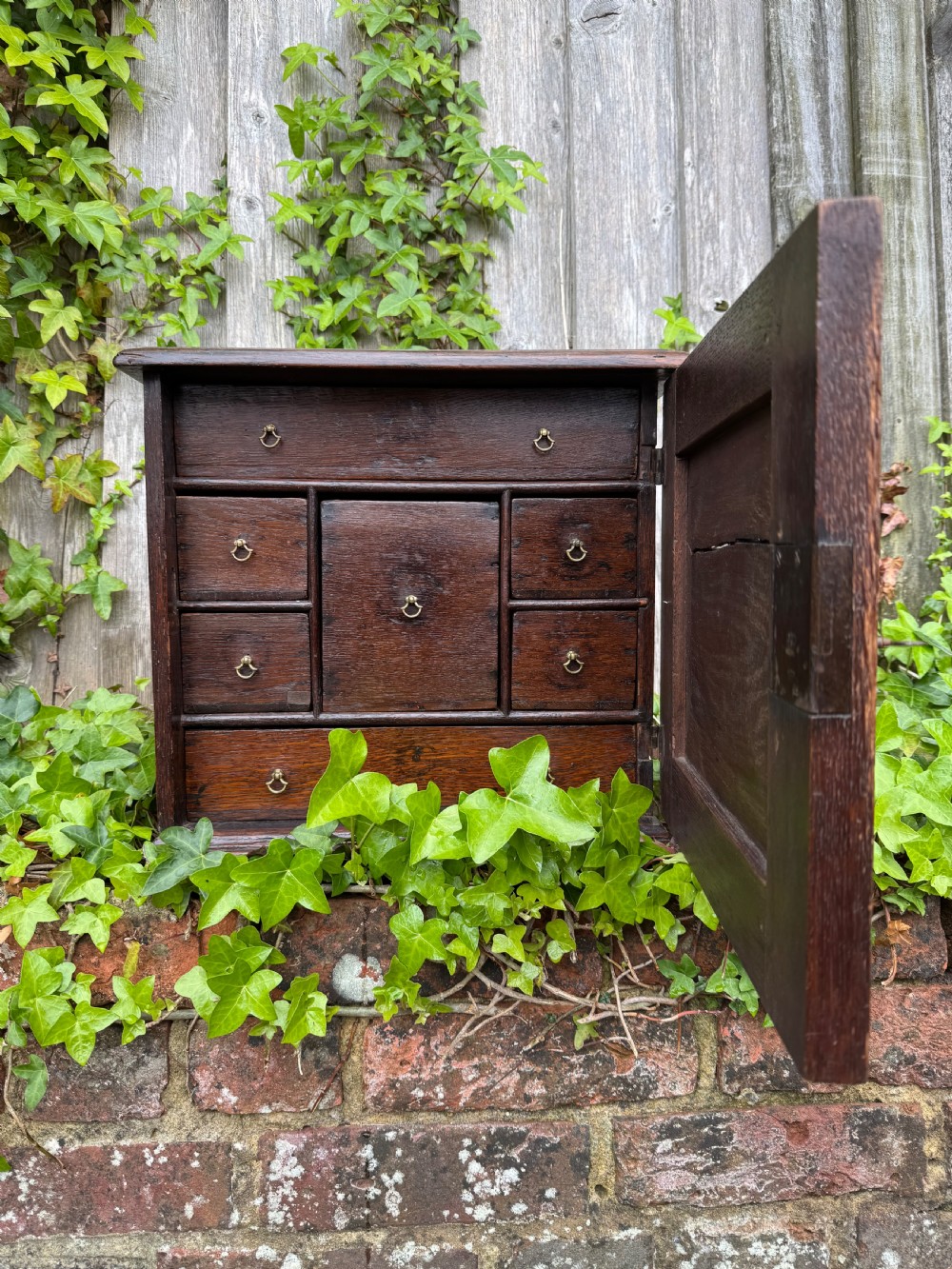Early Oak Spice Cupboard  View II