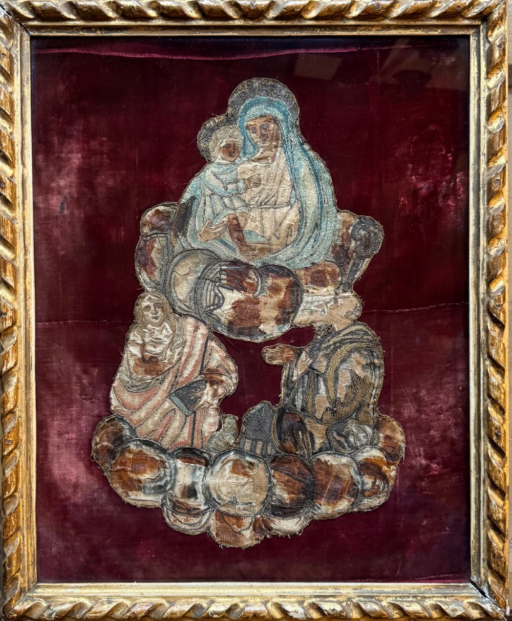 Antique Stump Work Tapestry  View II