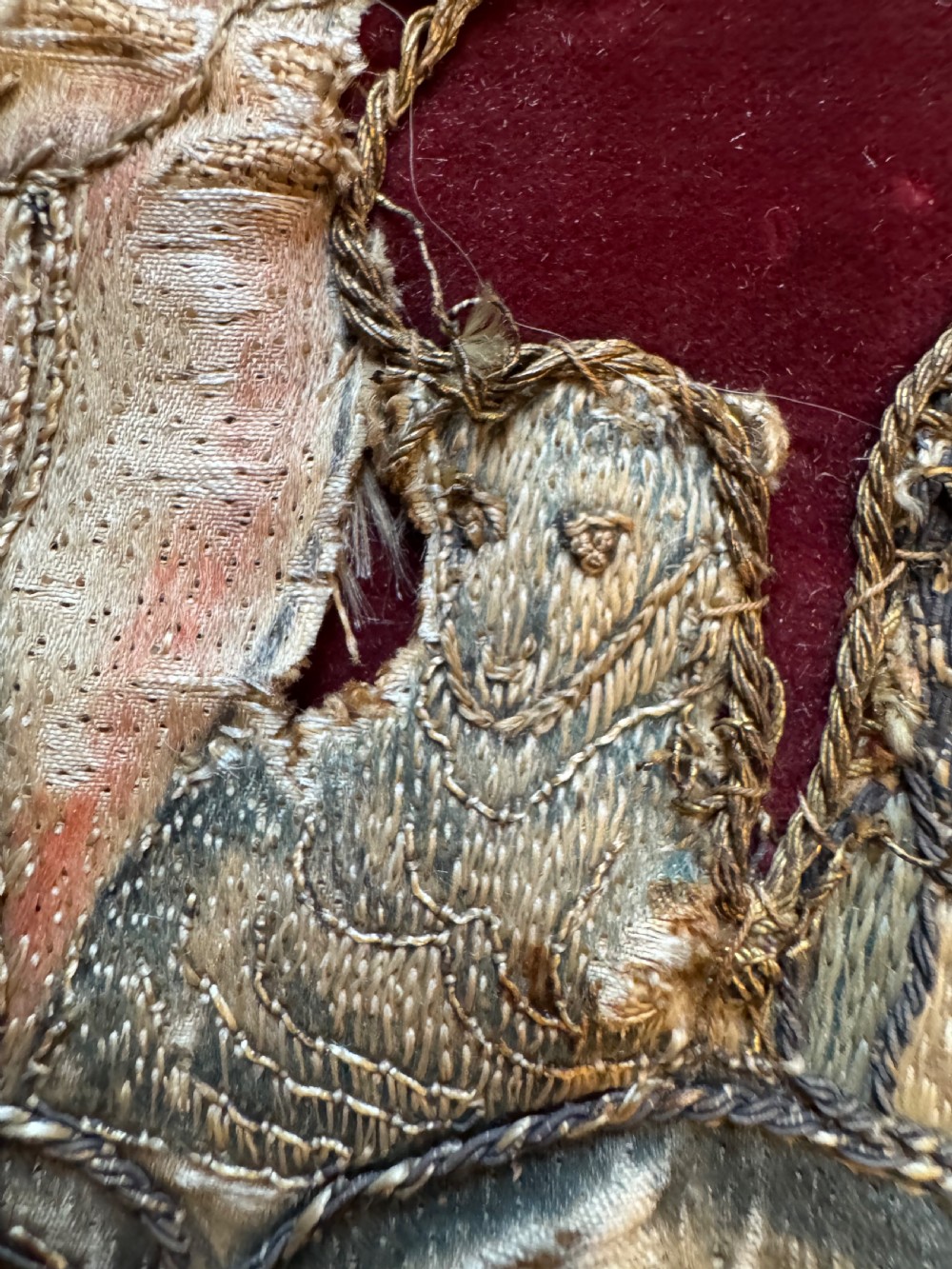 Antique Stump Work Tapestry  View III