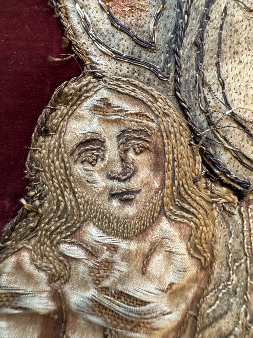 Antique Stump Work Tapestry  View IV