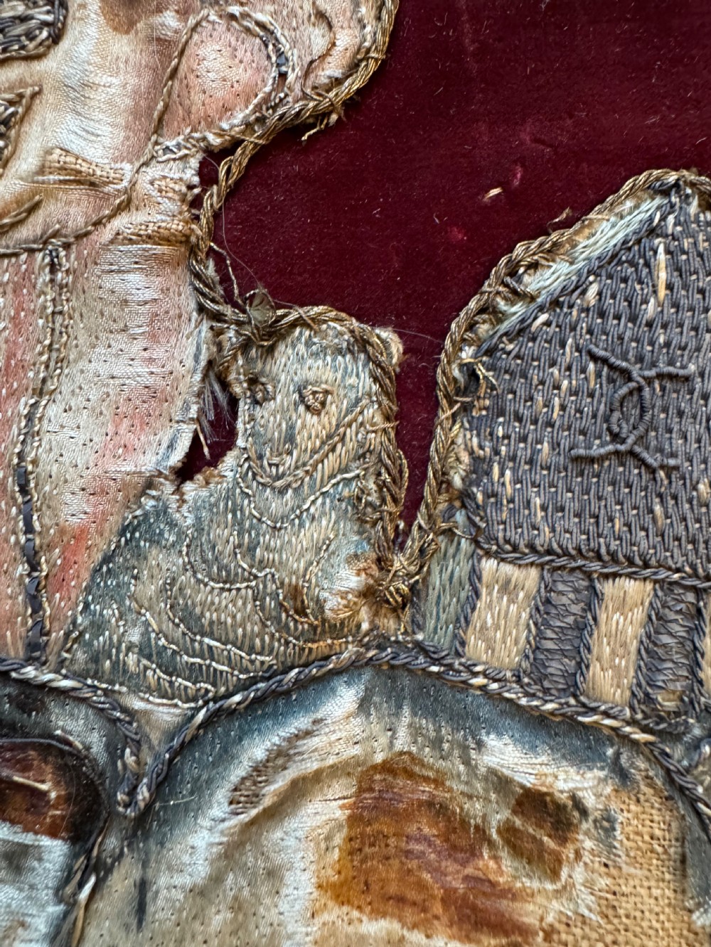 Antique Stump Work Tapestry  View VI