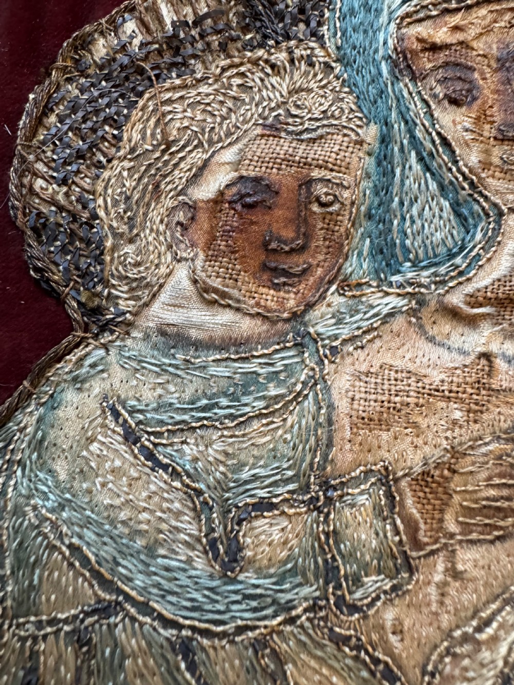 Antique Stump Work Tapestry  View VIII