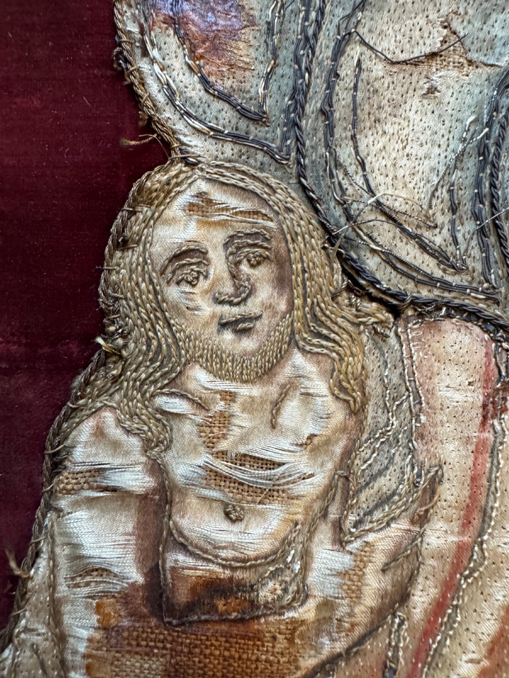 Antique Stump Work Tapestry  View XI