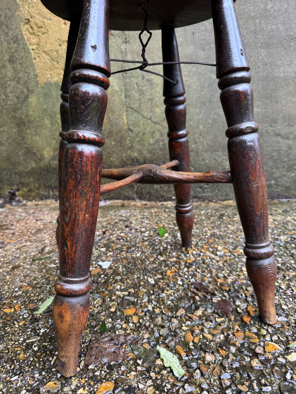 Antique Windsor ‘Boston’ Stool View III