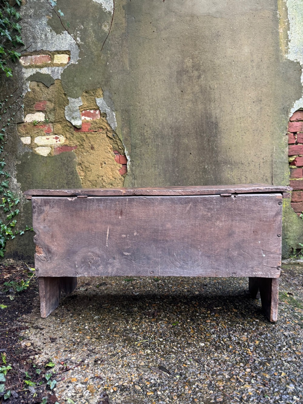 Early Elm Plank Coffer  View XVII