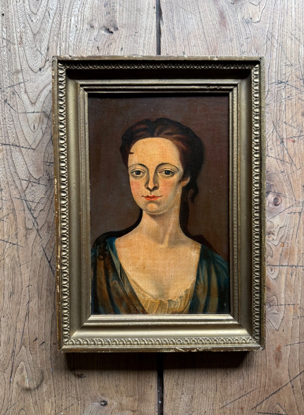 Antique Naive Portrait 