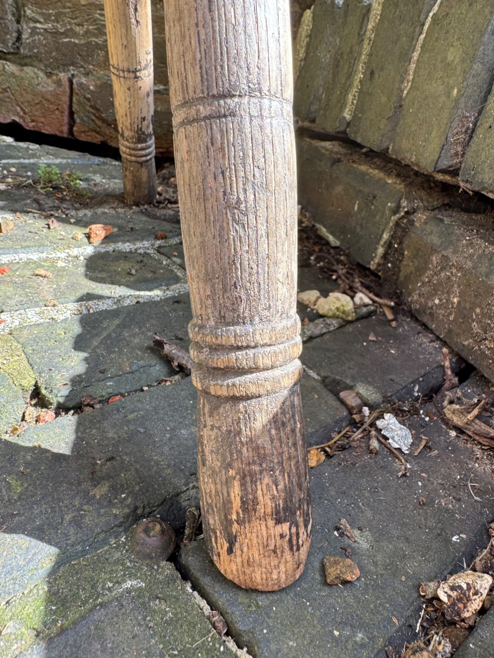 Antique Primitive Cheese Top Stool View IX