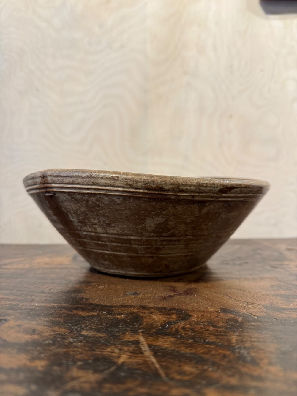 Antique Wooden Bowl View III
