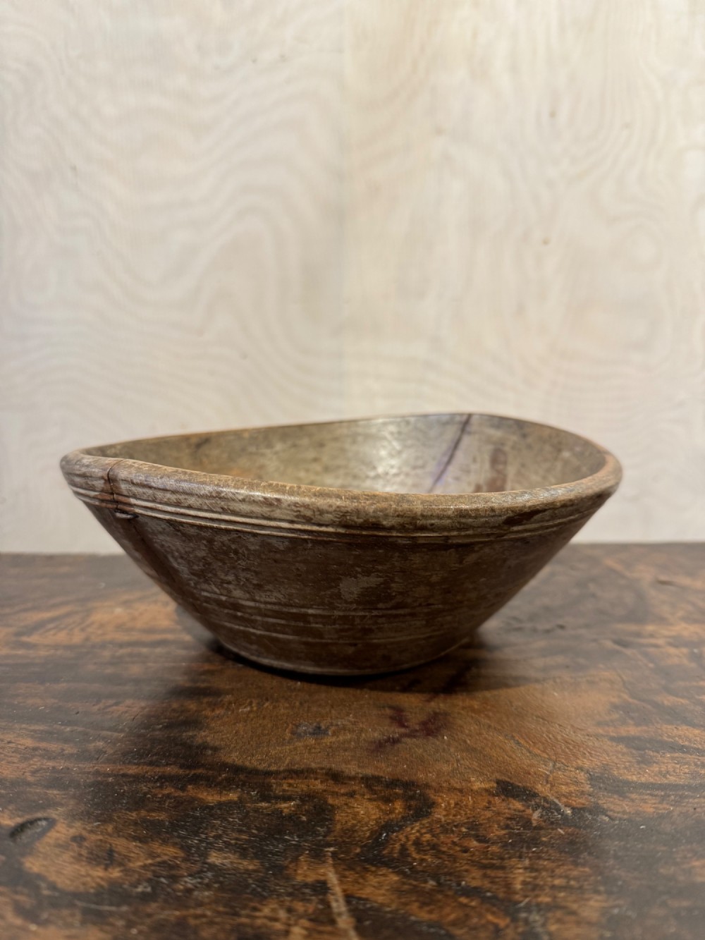 Antique Wooden Bowl View V
